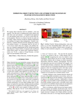 Improving Object Detection and Attribute Recognition by Feature
  Entanglement Reduction