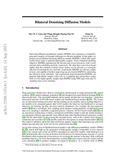 Bilateral Denoising Diffusion Models