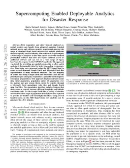 Supercomputing Enabled Deployable Analytics for Disaster Response