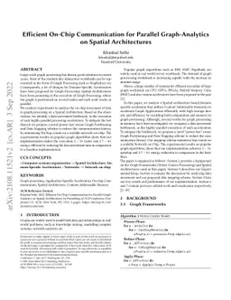 Efficient On-Chip Communication for Parallel Graph-Analytics on Spatial
  Architectures