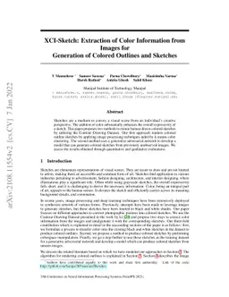 XCI-Sketch: Extraction of Color Information from Images for Generation
  of Colored Outlines and Sketches