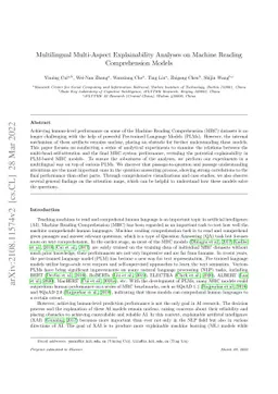 Multilingual Multi-Aspect Explainability Analyses on Machine Reading
  Comprehension Models