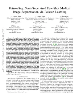 PoissonSeg: Semi-Supervised Few-Shot Medical Image Segmentation via
  Poisson Learning