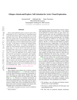 Glimpse-Attend-and-Explore: Self-Attention for Active Visual Exploration