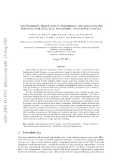 Benchmarking high-fidelity pedestrian tracking systems for research,
  real-time monitoring and crowd control