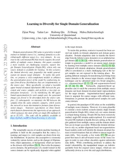 Learning to Diversify for Single Domain Generalization