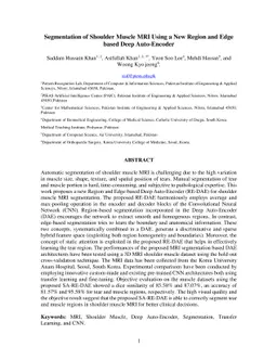 Segmentation of Shoulder Muscle MRI Using a New Region and Edge based
  Deep Auto-Encoder