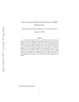 Fast Accurate Defect Detection in Wafer Fabrication