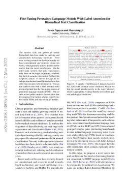Fine-Tuning Pretrained Language Models With Label Attention for
  Biomedical Text Classification