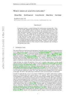 When should agents explore?