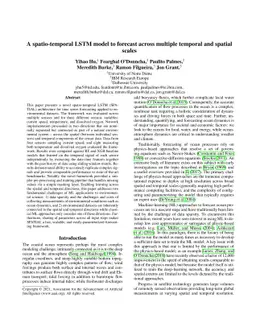 A spatio-temporal LSTM model to forecast across multiple temporal and
  spatial scales