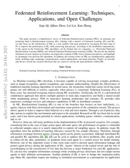 Federated Reinforcement Learning: Techniques, Applications, and Open
  Challenges
