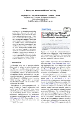 A Survey on Automated Fact-Checking