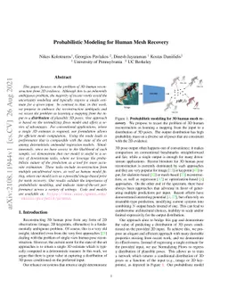 Probabilistic Modeling for Human Mesh Recovery