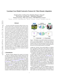 Learning Cross-modal Contrastive Features for Video Domain Adaptation