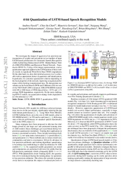 4-bit Quantization of LSTM-based Speech Recognition Models