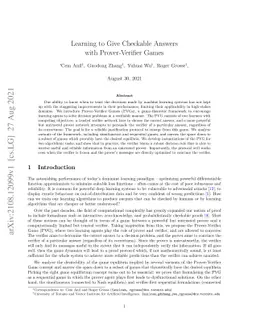 Learning to Give Checkable Answers with Prover-Verifier Games