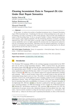 Cleaning Inconsistent Data in Temporal DL-Lite Under Best Repair
  Semantics