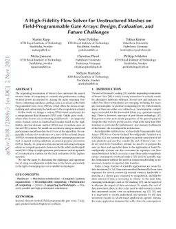 A High-Fidelity Flow Solver for Unstructured Meshes on
  Field-Programmable Gate Arrays