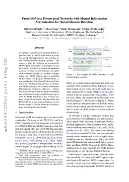 ProtoInfoMax: Prototypical Networks with Mutual Information Maximization
  for Out-of-Domain Detection