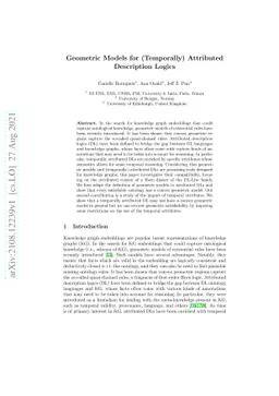 Geometric Models for (Temporally) Attributed Description Logics