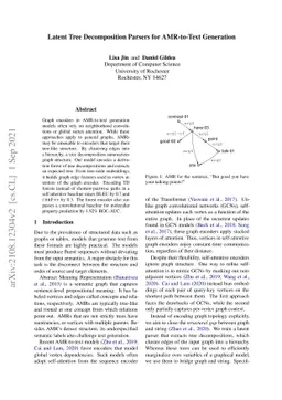 Latent Tree Decomposition Parsers for AMR-to-Text Generation