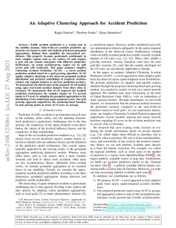 An Adaptive Clustering Approach for Accident Prediction