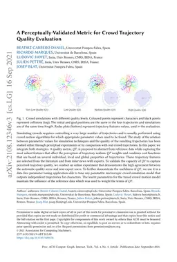 A Perceptually-Validated Metric for Crowd Trajectory Quality Evaluation