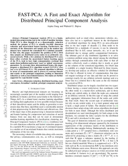 FAST-PCA: A Fast and Exact Algorithm for Distributed Principal Component
  Analysis