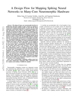 A Design Flow for Mapping Spiking Neural Networks to Many-Core
  Neuromorphic Hardware