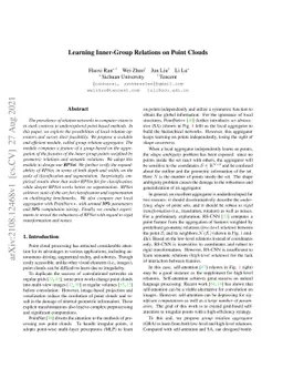 Learning Inner-Group Relations on Point Clouds