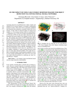 On the impact of using X-ray energy response imagery for object
  detection via Convolutional Neural Networks