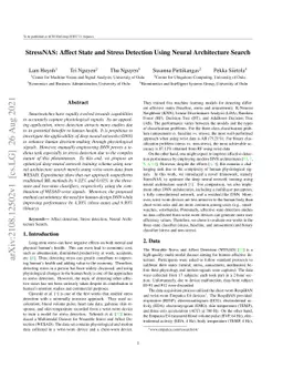StressNAS: Affect State and Stress Detection Using Neural Architecture
  Search