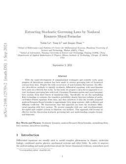Extracting Stochastic Governing Laws by Nonlocal Kramers-Moyal Formulas