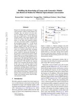 Distilling the Knowledge of Large-scale Generative Models into Retrieval
  Models for Efficient Open-domain Conversation