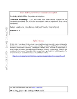 Simulation of Hybrid Edge Computing Architectures