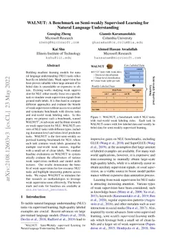 WALNUT: A Benchmark on Semi-weakly Supervised Learning for Natural
  Language Understanding