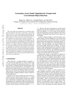 Uncertainty-Aware Model Adaptation for Unsupervised Cross-Domain Object
  Detection