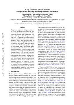 Oh My Mistake!: Toward Realistic Dialogue State Tracking including
  Turnback Utterances