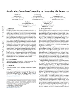 Accelerating Serverless Computing by Harvesting Idle Resources