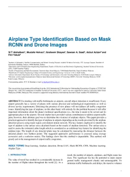 Airplane Type Identification Based on Mask RCNN and Drone Images