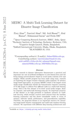 MEDIC: A Multi-Task Learning Dataset for Disaster Image Classification