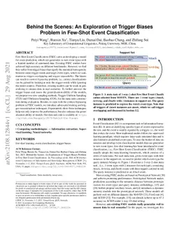 Behind the Scenes: An Exploration of Trigger Biases Problem in Few-Shot
  Event Classification