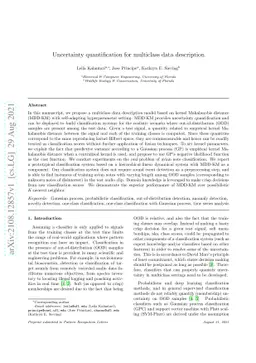 Uncertainty quantification for multiclass data description