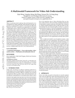 A Multimodal Framework for Video Ads Understanding