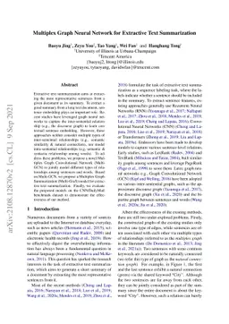 Multiplex Graph Neural Network for Extractive Text Summarization