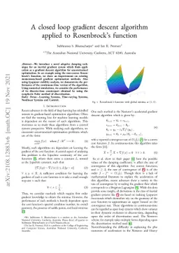A closed loop gradient descent algorithm applied to Rosenbrock's
  function
