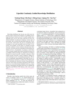 Lipschitz Continuity Guided Knowledge Distillation