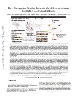 NeuroCartography: Scalable Automatic Visual Summarization of Concepts in
  Deep Neural Networks