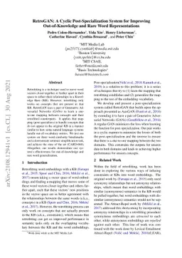 RetroGAN: A Cyclic Post-Specialization System for Improving
  Out-of-Knowledge and Rare Word Representations